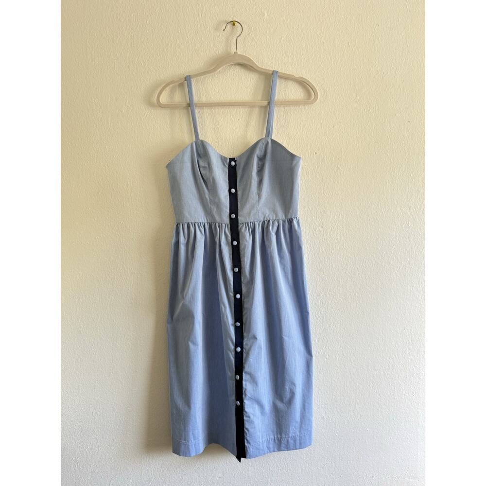 Anthropologie Paper Crown Chambray Poplin Mini‎ Dress Size XS